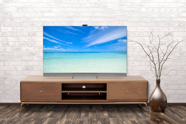 Empty interior of room with vase over brick wall background 3d rendering
