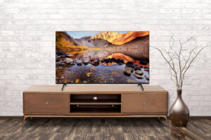 Empty interior of room with vase over brick wall background 3d rendering